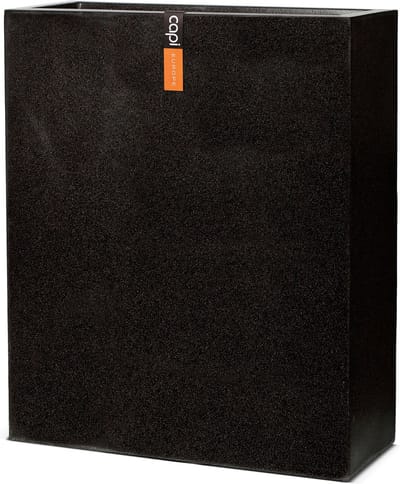 Capi Europe - Bloembak envelop Terrazzo - 60x25x74 - Zwart - Bloempot voor buiten - FIT971