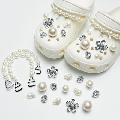 Schoenaccessoires-geschikt voor crocs charms- geschikt voor crocs pins- geschikt voor crocs Accessoires- geschikt voor Crocs Jibbitz-CJ-259 grote parelwater
