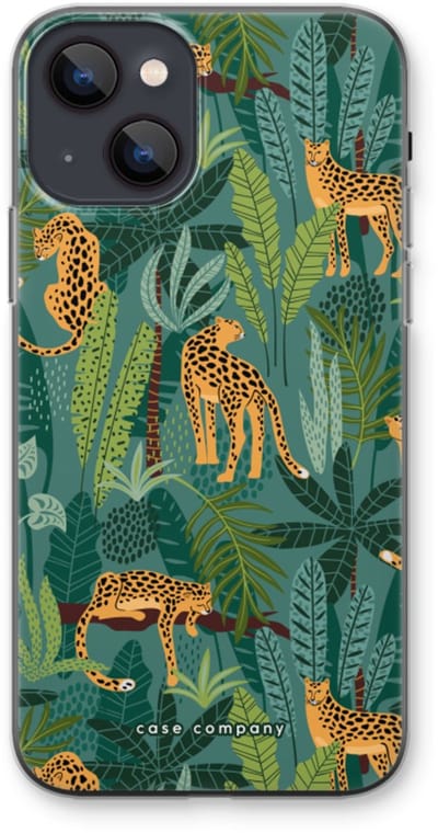 Case Company® - Hoesje geschikt voor iPhone 13 mini hoesje - Luipaard 2 - Soft Cover Telefoonhoesje - Bescherming aan alle Kanten en Schermrand