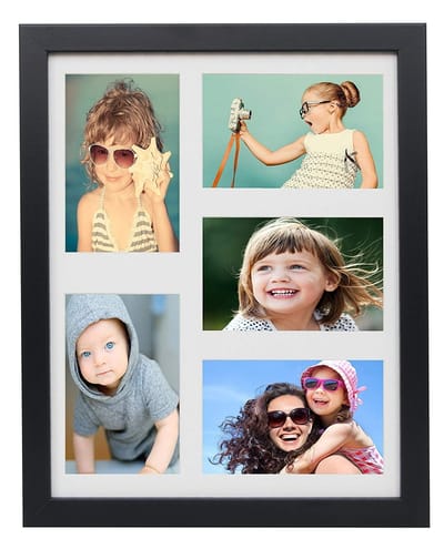 BD Art - Fotolijst - 28x35 cm - 5 Foto's - Zwart - MDF