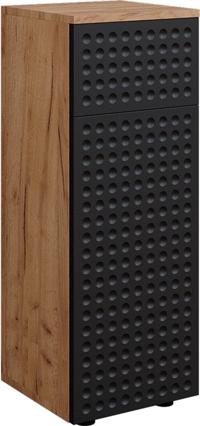 Vicco Irma Midikast – 30 x 81 cm met 1 lade, 2 vakken, badkamer Gestippeld antraciet