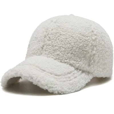 Grote Hoofd Solide Kunstmatig Lamswol Baseballpet Dames Mannen Herfst Winter Hoeden Houd Warm Pet Pluche Baseballpetten Outdoor Papa Hoed One Size