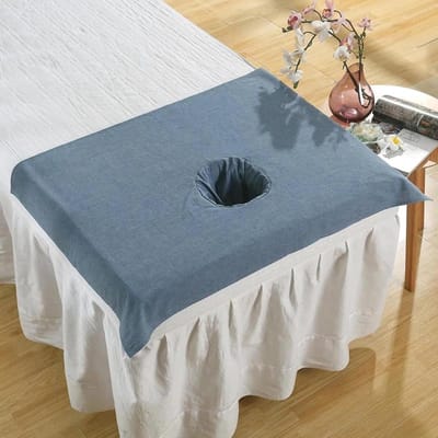 Massage Tafelkleed - Bedhoes Spa Laken - Hygiënisch Masseren - Met Gezichtsgat - 50 x 70 cm - Wit
