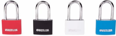 Stahlex Kleurrijk aluminium hangslot - stootvast - Klasse A beveiliging - 61 mm - inclusief 2 sleutels