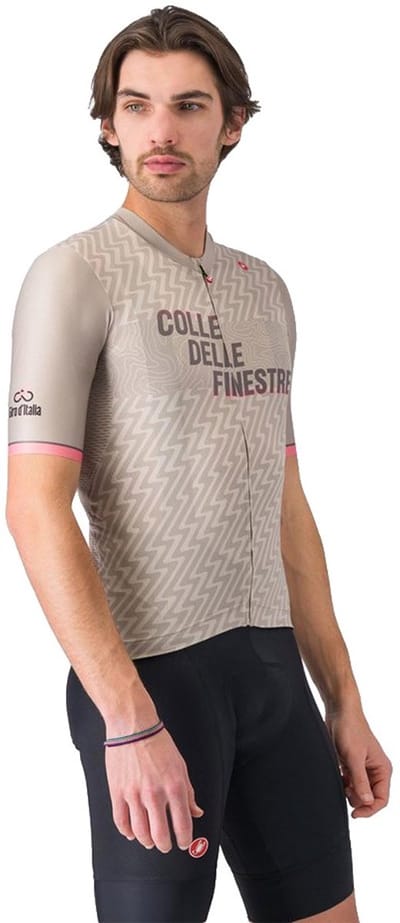 Castelli #giro Colle Delle Finestre Korte Mouw Wielertrui Beige 2XL Man