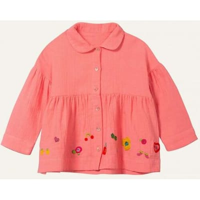 Oilily Blooz Blouse- maat74/12m Fuchsia Rood
