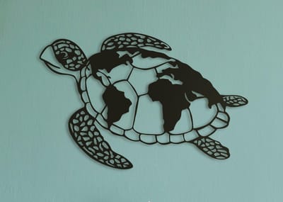 Wanddecoratie dieren | Schildpad - M (26x40cm)