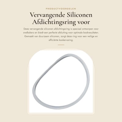 Dailygoods- Afdichtingsring Vervangend - Snelkoker - Siliconen - Accessoire - 26CM - Geschikt voor Aluminium Snelkookpan