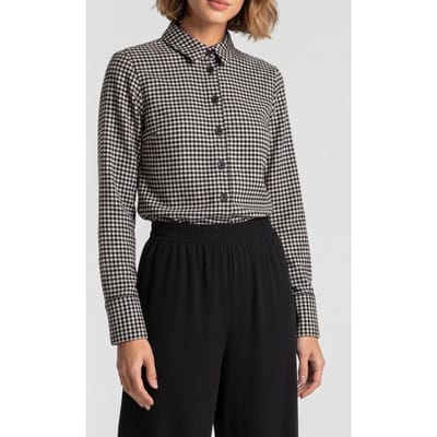 The Kooples Long-sleeved Shirt W Classic Collar Black White Maat: 34 | Longsleeves Outlet | Dames | Zwart