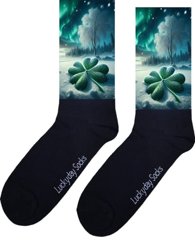 Klavertje 4 - Valentijns cadeau - Verjaardag cadeau - Sint cadeau - Leuke sokken - Vrolijke sokken - Leuk cadeau - Grappig cadeau - Kerst Sokken - Vaderdag - Moederdag - Kerstcadeau - Socks maken Happy - 37-44