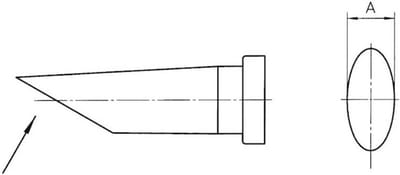 Ronde soldeerpunt 3,2 mm voor soldeerbouten