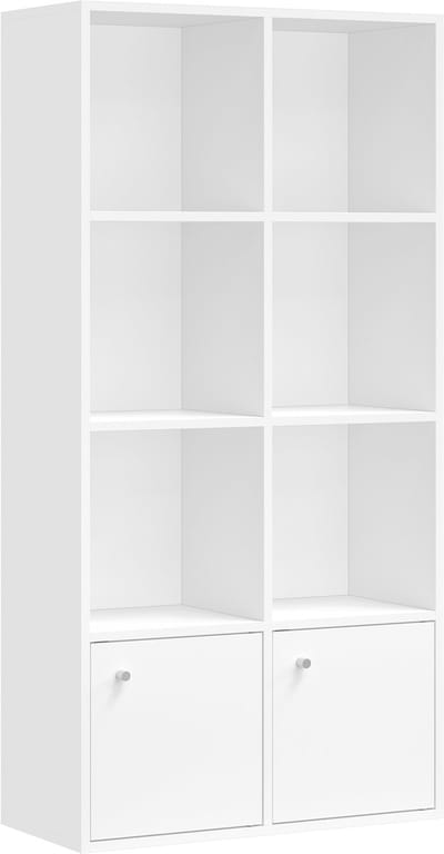 VASAGLE - Boekenkast - Met Deuren - 4-Lagen Staand Rek - Voor Woonkamer en Homeoffice