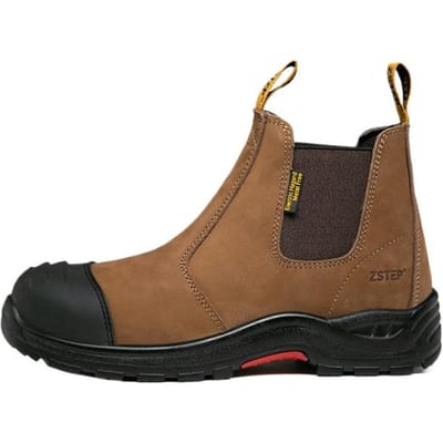 Veiligheidsschoenen, Eerste Laag Niuba Anti-perforatie Isolerende Schoenen, One Pedal Chelsea Arbeidsverzekeringsschoenen 46 brown