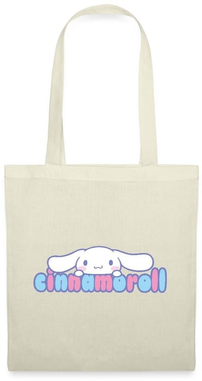 Cinnamoroll Gluurt Over De Letters Tas Van Stof Schoudertas