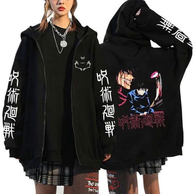 Anime Jujutsu Kaisen Fushiguro Megumi hoodies M black
