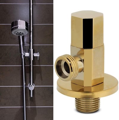 Gouden hoekkraan voor badkamer - Waterafsluiter, professionele accessoires voor optimale controle
