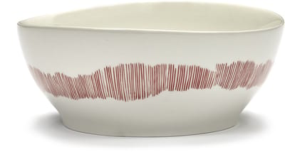 Serax - Ottolenghi Feast - Kom L - Wit/Rood - 18 Ø - 4 stuks