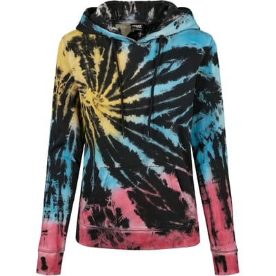 Urban Classics - Tie Dye Hoodie/trui - S - Zwart