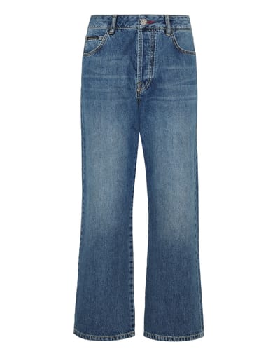 Denim Broek Losjes Iconic Plein