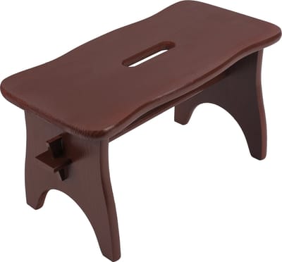 Creative Deco Voetenbank Opstapkruk Houten Krukje Opstapje Kinderkruk | Bruin Voetkrukje Stapje | 38 x 19 x 21 cm | Dennenhout | Kinderen