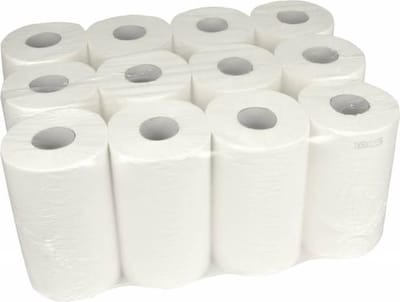 Handdoekrol Mini 1-laags • 12 rollen x 120 m – Professioneel Hygiënepapier