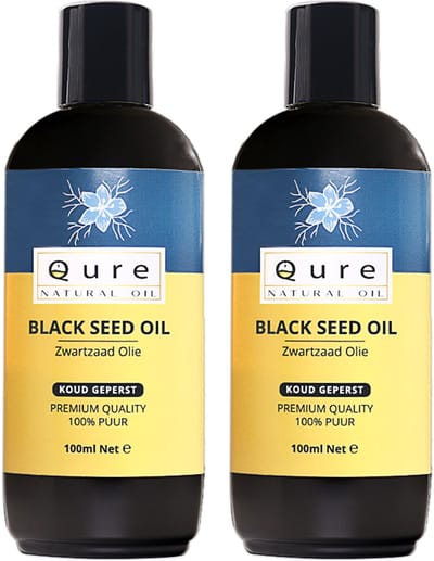 Black Seed Oil 2x100ml | 100% Puur & Onbewerkt | Food Grade | Zwartzaadolie | Zwarte Zaad Olie | Zwarte Komijnolie | Nigella Sativa Olie
