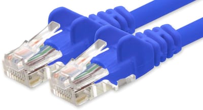 1aTTack.de Cat.6 netwerkkabel - blauw - 1x - 1m - CAT6 Ethernetkabel LAN-kabel 1000 Mbit patchkabel