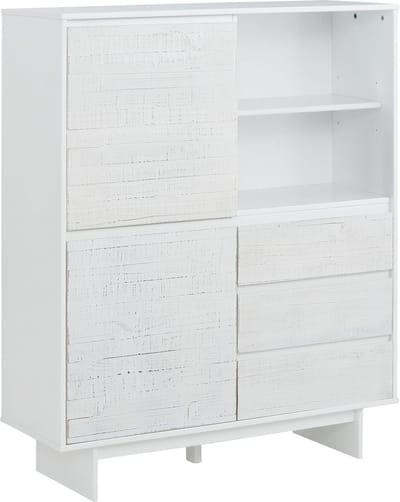 Morgan-Kast - 2-deuren 3-laden - Wit Grenen