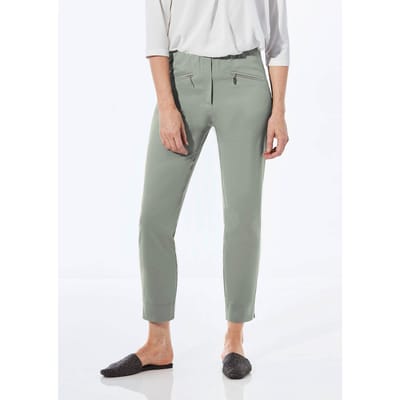 7/8-broek LOUISA van bengaline - grijsgroen - Gr. 195 van Goldner Fashion
