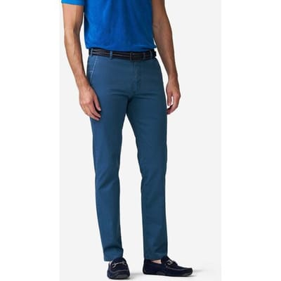 Meyer Broek New York Casual Lightweight Two-Tone Look Organic Cotton Stretch Blauw / male