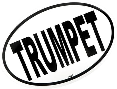 Ovalen sticker Trumpet