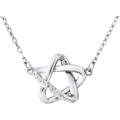 Etoiles ketting 6 takken zirkoniumoxiden zilver 925