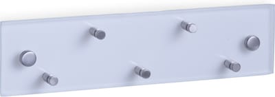 Zeller sleutelrek transparant glas voor 5 sleutels - 30 cm - Sleutels ophangen - Sleutelrekjes - Doorzichtig