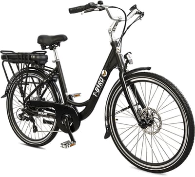 NETTLIFE Elekctrische Fiets 250W - 25km/h - Bereik 35-45km - 26×1.95 Band - Shimano 7 Versnellingen - zwart - IP54