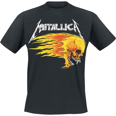 Metallica T-shirt - Flaming Skull Tour Tee - S tot 5XL - voor Mannen - zwart