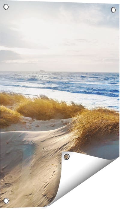 Gards Tuinposter Duinen en Zee - 40x60 cm - Tuindoek - Tuindecoratie - Wanddecoratie buiten - Tuinschilderij