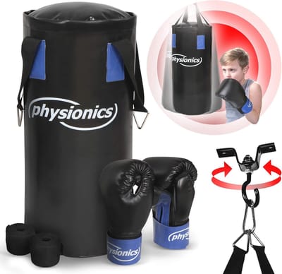 Bokszakset voor kinderen met bokshandschoenen en boksbandages - Perfect voor kickboksen en MMA