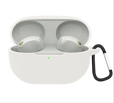 JHUBERS - Silicones hoes - ultradunne beschermhoes - valbestendig - zacht en flexibel - anti-vingerafdruk - geschikt voor WF-1000XM5 - wit