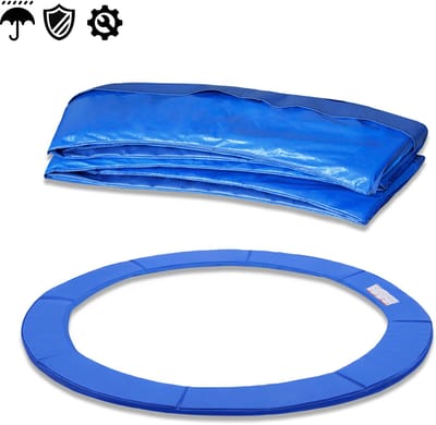 Trampoline randbescherming Ø366cm Veerbescherming Veiligheidsmat Randbescherming randbescherming Trampoline accessoires Scheurvaste beschermende vulling(blauw) NAIZY