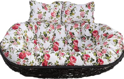 Hangstoel Kussen - Dubbel Zitkussen - Ontspannen Buiten - Extra Dikke Vulling - 150x110cm - Bloemen