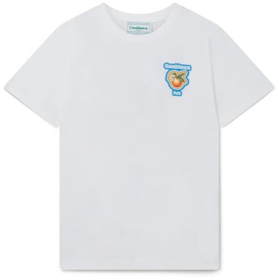 T-shirt Korte Mouw Casablanca T-SHIRT RADIATING ORANGE WHITE