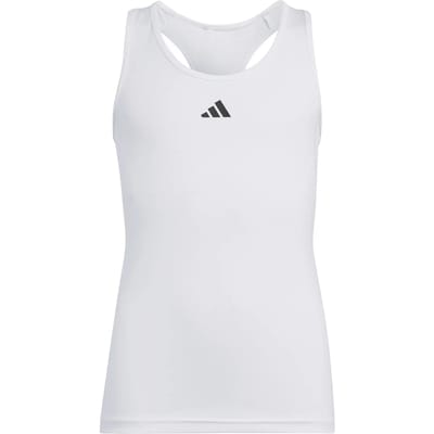 Adidas Techfit Mouwloos T-shirt Wit 7-8 Years Meisje
