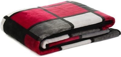 Zachte Plaid Kasjmier Gevoel 150x200 cm - Rood/Bordeaux en Zwart/Wit