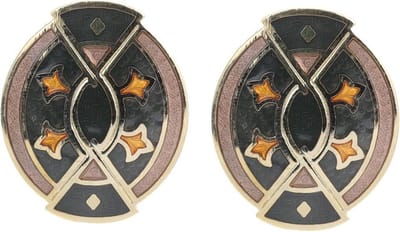 Behave - Oorclips dames - zwart en bruin - 3 cm