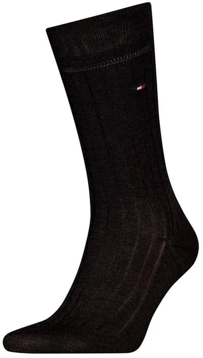 Tommy Hilfiger Herensokken Premium Rib Fil D'ecosse Dark Grey Melange