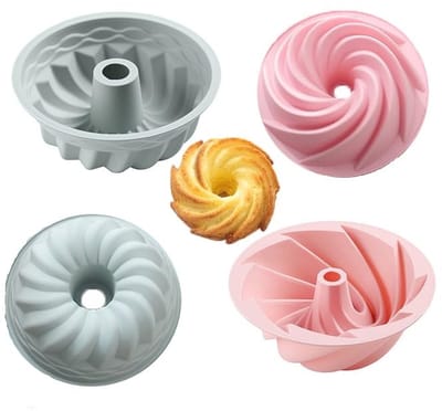 Dailygoods- Cakevormen 2 stuks - Siliconen - Antiaanbak - 6 inch - Voedselveilig - Vaatwasserbestendig - Temperatuurbereik -60°C tot 260°C - Bakvorm