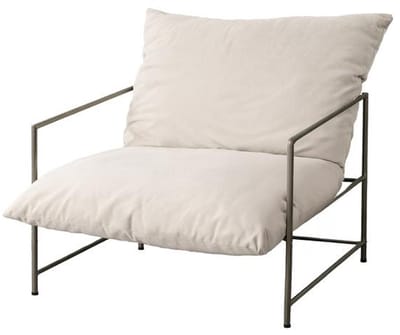 Svea - Mera fauteuil bronzen onderstel - beige