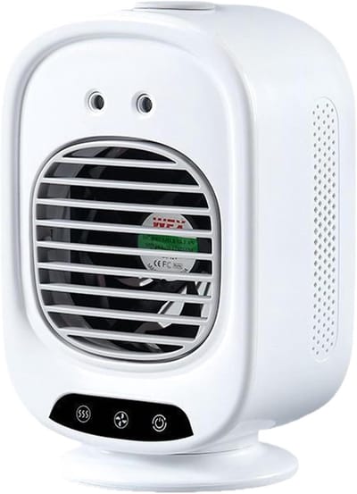 Draagbare Mini Ventilator - Handheld Koeler - Persoonlijke Koeling - Stille Technologie - 280 ml Tank - Wit