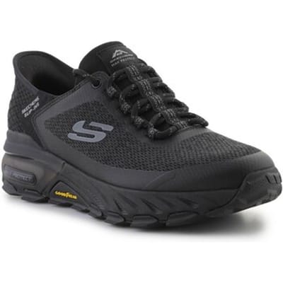 Skechers Max Protect Assembly Textiel Heren Zwarte Wandelschoenen