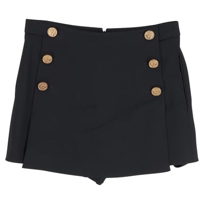 RED Valentino Mini Skort met versieringen in zwarte viscose
